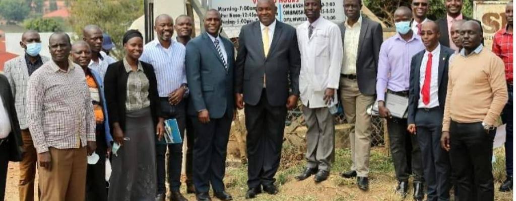 Minister for ICT &amp;NG Hon Dr. Chris Baryomunsi launching Digititalisation of Drugs supply chain management system and computer de